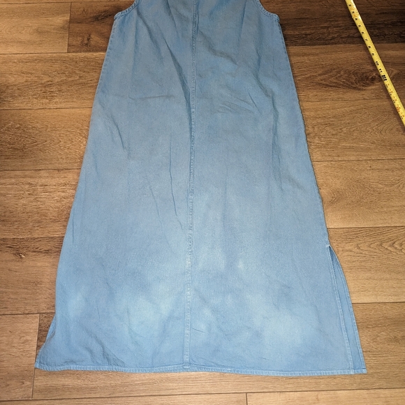 Vintage Embroidered Jean Denim Dress & Button Up Top 2 Piece Set Outfit Large - Picture 12 of 13